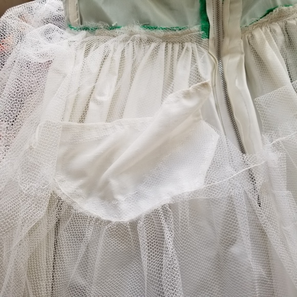 1950s‎ Unlabeled Matte Satin Prom/Party Dress - Picture 8 of 8